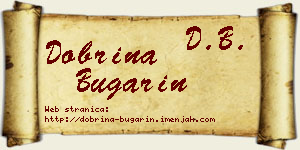 Dobrina Bugarin vizit kartica
